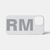 Customized Name Stylish Modern Elegant Grey Colour iPhoneケース (裏面横)