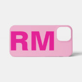 Customized Name Stylish Modern Elegant Light Pink iPhoneケース (裏面横)