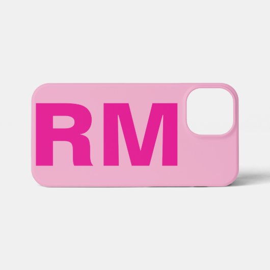 Customized Name Stylish Modern Elegant Light Pink iPhoneケース (裏面横)