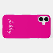 Customized Name Stylish Modern Elegant Minimalist  iPhoneケース (裏面横)