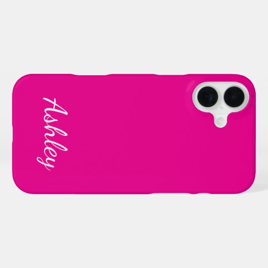 Customized Name Stylish Modern Elegant Minimalist  iPhoneケース (裏面横)
