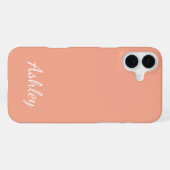 Customized Name Stylish Modern Elegant Minimalist  iPhoneケース (裏面横)