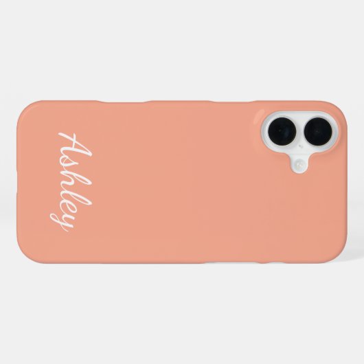 Customized Name Stylish Modern Elegant Minimalist  iPhoneケース (裏面横)