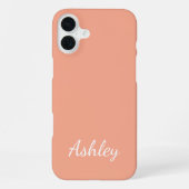 Customized Name Stylish Modern Elegant Minimalist  iPhoneケース (裏面)