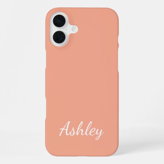 Customized Name Stylish Modern Elegant Minimalist  iPhoneケース (裏面)