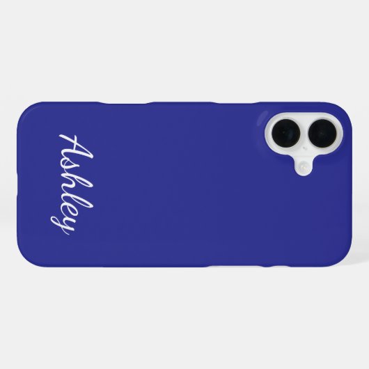 Customized Name Stylish Modern Elegant Minimalist  iPhoneケース (裏面横)