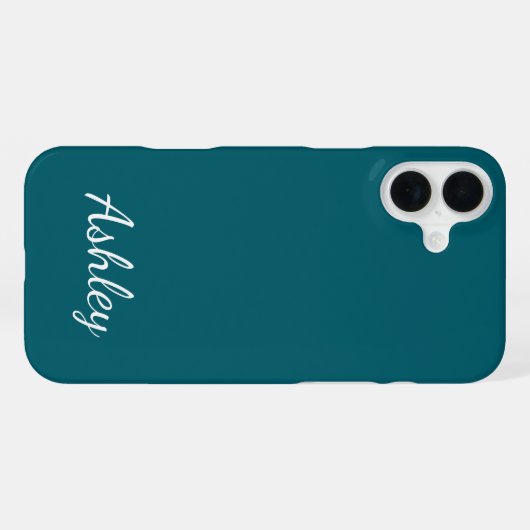 Customized Name Stylish Modern Elegant Minimalist  iPhoneケース (裏面横)