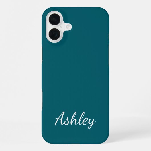 Customized Name Stylish Modern Elegant Minimalist  iPhoneケース (裏面)