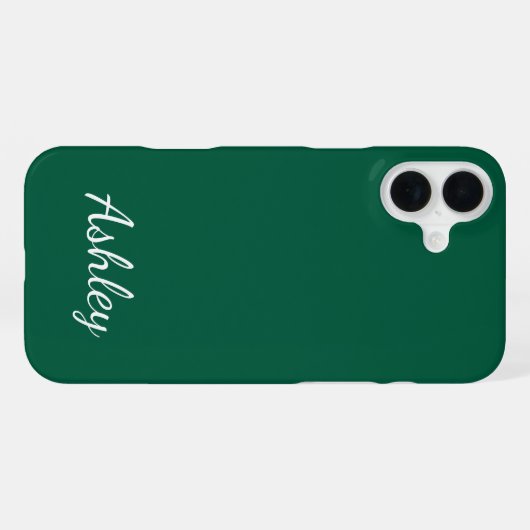 Customized Name Stylish Modern Elegant Minimalist  iPhoneケース (裏面横)