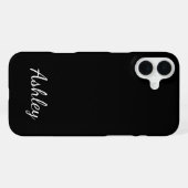 Customized Name Stylish Modern Elegant Minimalist  iPhoneケース (裏面横)