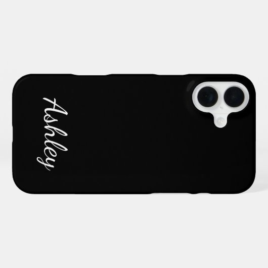 Customized Name Stylish Modern Elegant Minimalist  iPhoneケース (裏面横)