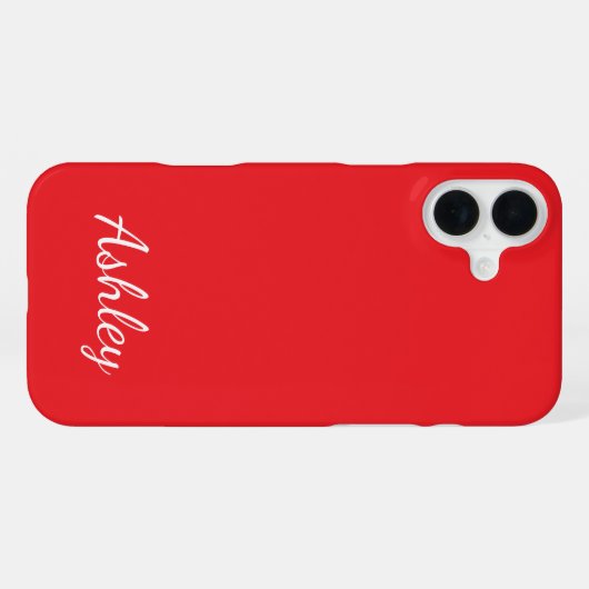Customized Name Stylish Modern Elegant Minimalist  iPhoneケース (裏面横)