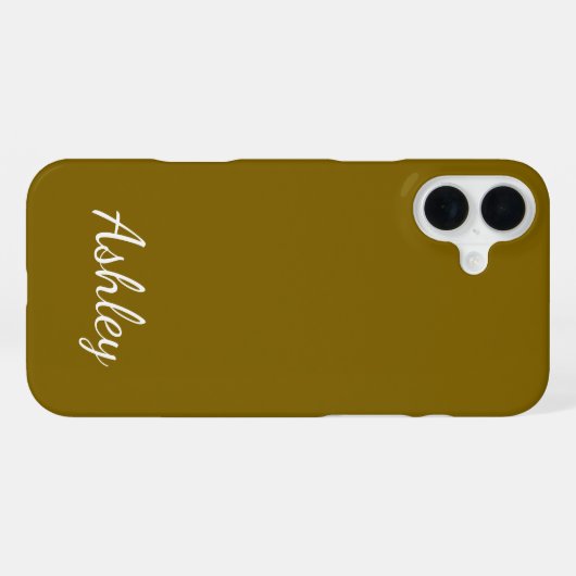 Customized Name Stylish Modern Elegant Minimalist  iPhoneケース (裏面横)