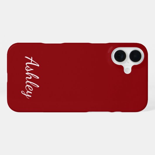 Customized Name Stylish Modern Elegant Minimalist  iPhoneケース (裏面横)