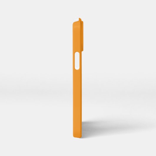 Customized Name Stylish Modern Elegant Orange  iPhoneケース (右側面)