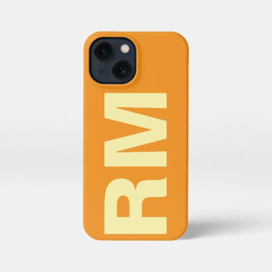 Customized Name Stylish Modern Elegant Orange iPhoneケース (裏面)