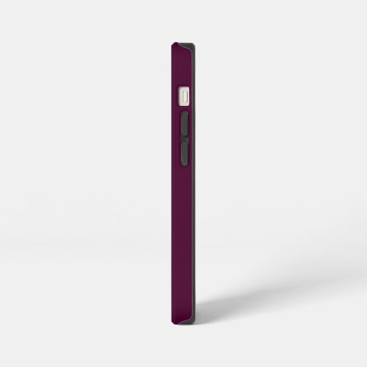 Customized Name Stylish Modern Elegant Wine Colour iPhoneケース (左側面)