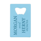CUSTOMIZED NAME STYLISH MODERN WEDDING  クレジットカード栓抜き (正面)