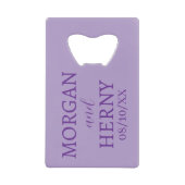 CUSTOMIZED NAME STYLISH MODERN WEDDING  クレジットカード栓抜き (正面)