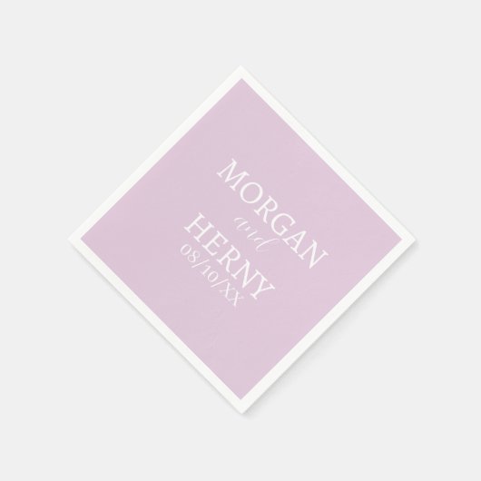 CUSTOMIZED NAME STYLISH MODERN WEDDING  スタンダードカクテルナプキン (角)