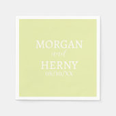 CUSTOMIZED NAME STYLISH MODERN  WEDDING  スタンダードカクテルナプキン (正面)