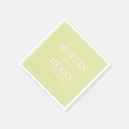 CUSTOMIZED NAME STYLISH MODERN  WEDDING  スタンダードカクテルナプキン (角)