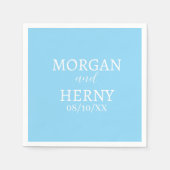 CUSTOMIZED NAME STYLISH MODERN  WEDDING  スタンダードカクテルナプキン (正面)