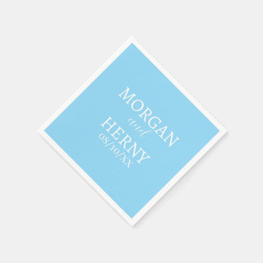 CUSTOMIZED NAME STYLISH MODERN  WEDDING  スタンダードカクテルナプキン (角)