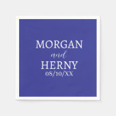 CUSTOMIZED NAME STYLISH MODERN  WEDDING  スタンダードカクテルナプキン (正面)