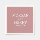 CUSTOMIZED NAME STYLISH MODERN  WEDDING  スタンダードカクテルナプキン (正面)