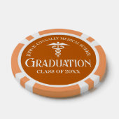 Customized Orange Medical School Graduation Party ポーカーチップ (シングル)