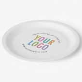 Customized Paper Plates Business Logo Printed Bulk ペーパープレート (アングル)