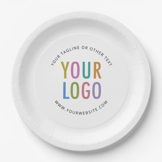 Customized Paper Plates Business Logo Printed Bulk ペーパープレート (正面)