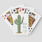 Customized Personalized Airbnb Playing Card Cactus トランプ (裏面)