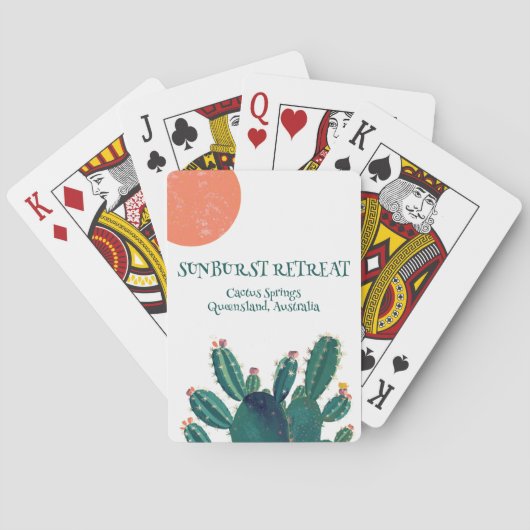 Customized Personalized Airbnb Playing Cards トランプ (裏面)