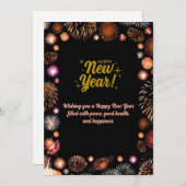 Customized & Personalized Happy New Year Greeting シーズンカード (正面/裏面)