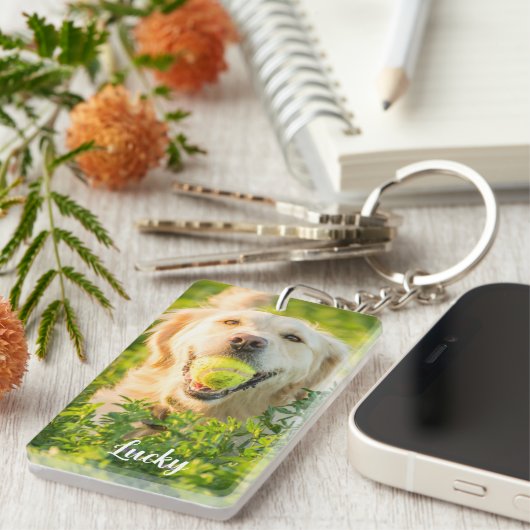 Customized Pet Memorial Keychain キーホルダー (正面右)