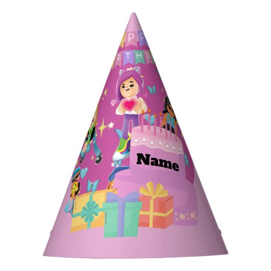 Customized PKXD Style Happy Birthday  パーティーハット (正面)