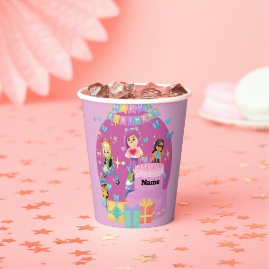 Customized PKXD Style Happy Birthday  紙コップ (インサイチュ)