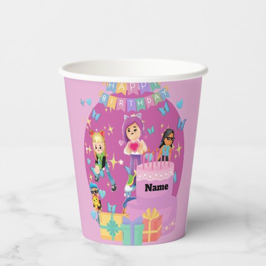 Customized PKXD Style Happy Birthday  紙コップ (裏面)