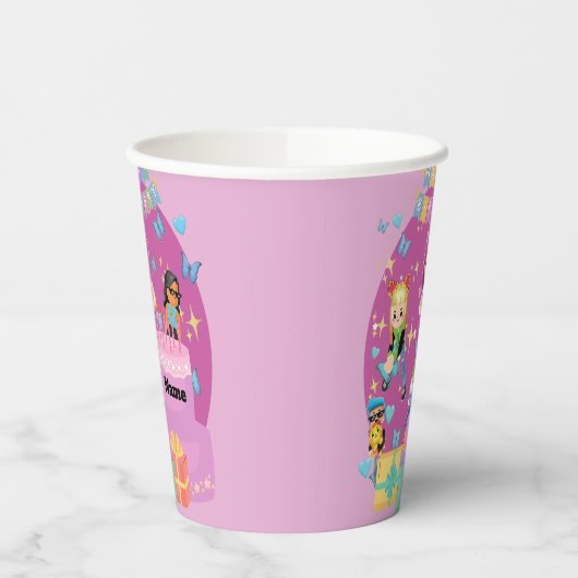 Customized PKXD Style Happy Birthday  紙コップ (左)