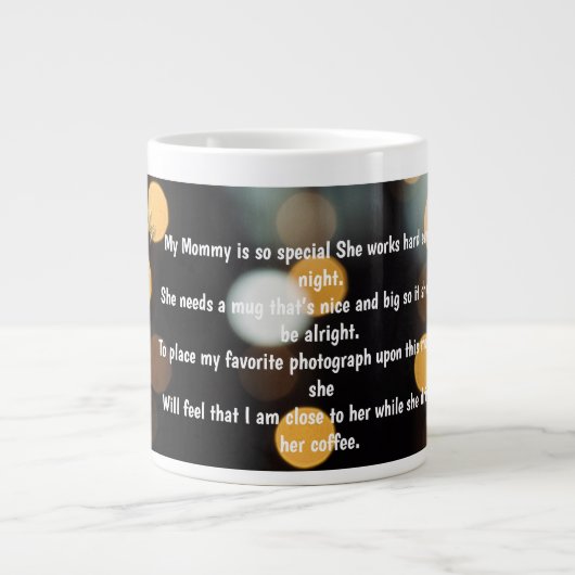 Customized Poem on Birthday Mug ジャンボコーヒーマグカップ (正面)