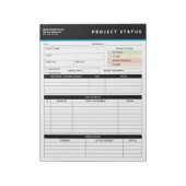 Customized Project Status Report Template Notepad ノートパッド (回転)