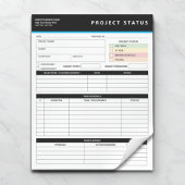 Customized Project Status Report Template Notepad ノートパッド
