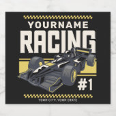 Customized Racing Team Speedster Driver ビールラベル (シングルラベル)