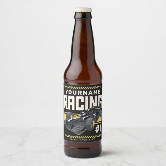 Customized Racing Team Speedster Driver ビールラベル (正面)