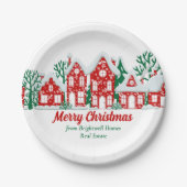 Customized Real Estate Company Christmas Party ペーパープレート (正面)