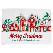Customized Real Estate Company Christmas Party ラージペーパーバッグ (正面)
