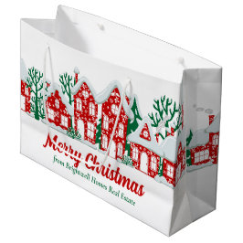 Customized Real Estate Company Christmas Party ラージペーパーバッグ