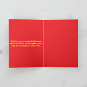 Customized Red Gold Festive Chinese New Year Card カード (内部)